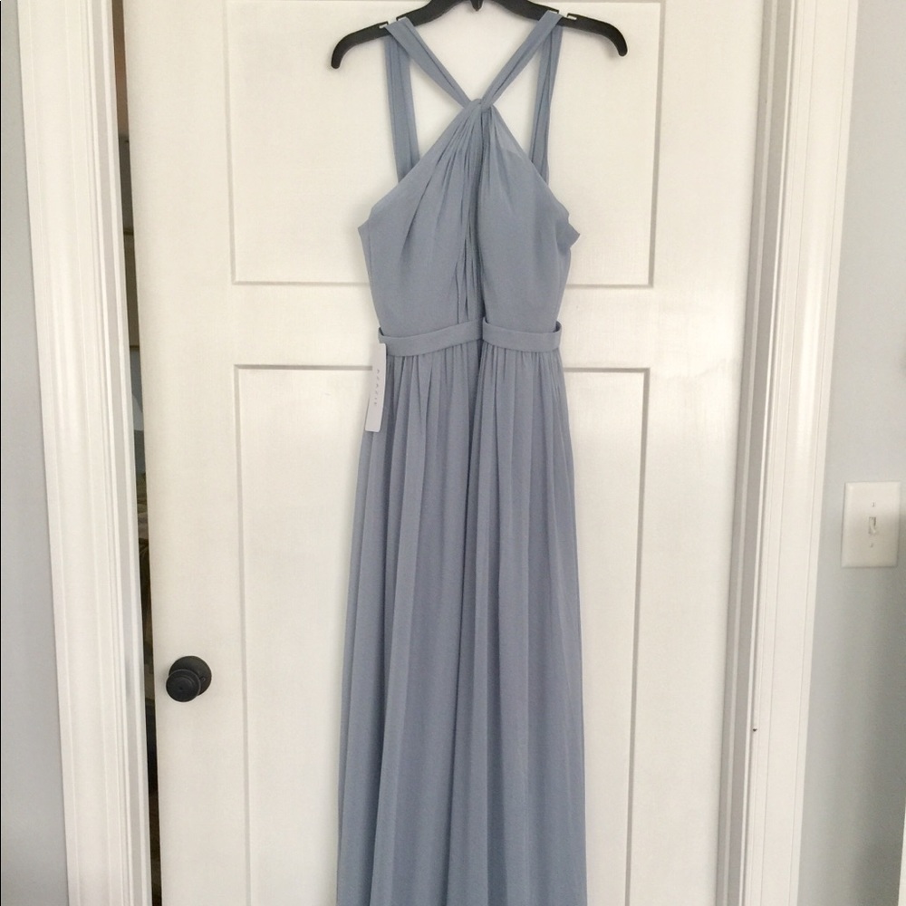 Azazie bridesmaids dress dusty blue